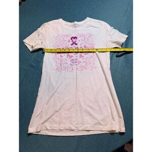 Hard Rock Cafe Pinktober White T-Shirt Est. 1971 Pink Ribbon Design Medium 100%